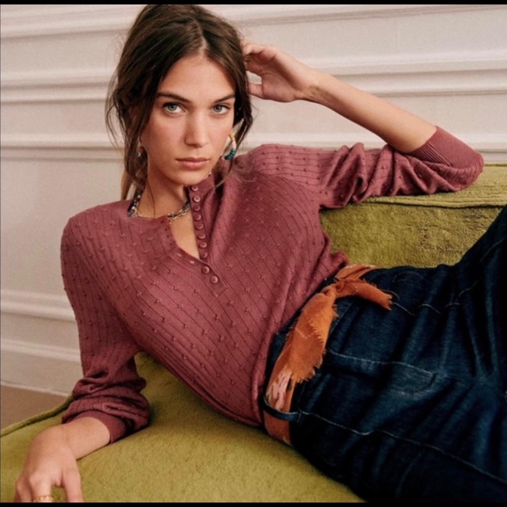Sèzane Pull Zoe in Rosewood. Size Small. Sold out Color. NWT